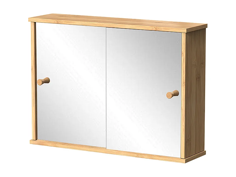 Armoire de toilette bambou 55x14x40 mireo