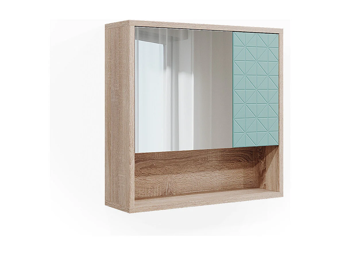 Armoire de toilette vert menthe 54x16x53 agasta