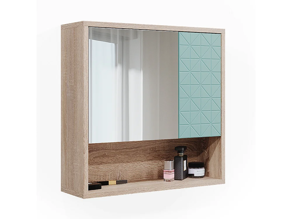 Armoire de toilette vert menthe 54x16x53 agasta