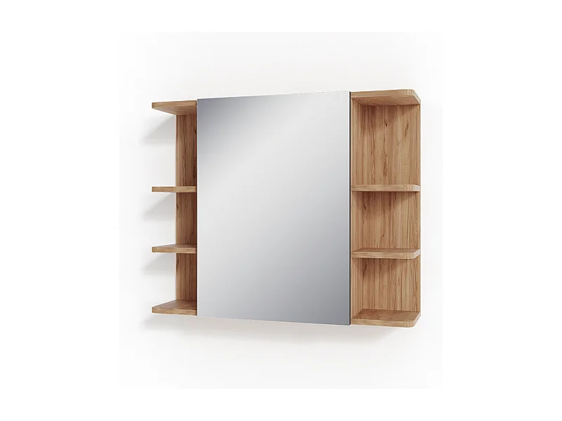 Badkamerspiegelkast krachtige eik goud 79.6x21.2x64 fynn