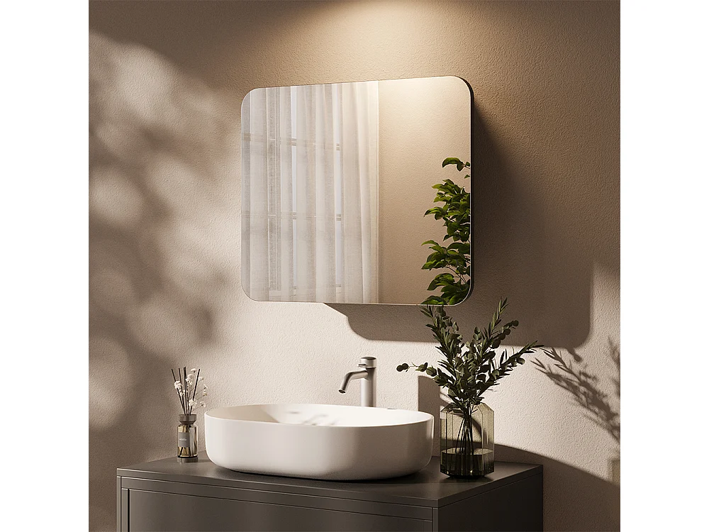 Armario con espejo para baño antracita 60x17.4x50 zino