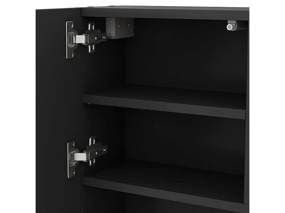 Armoire de toilette noir 54x17x55 edge