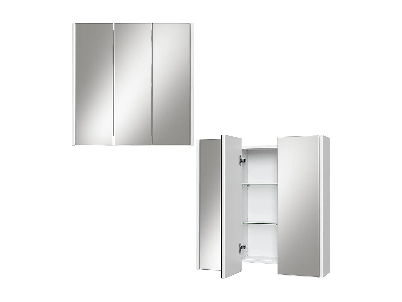 Armario con espejo para baño blanco 67.4x17x68 majest