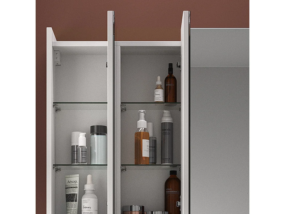 Armoire de toilette blanc 67.4x17x68 majest