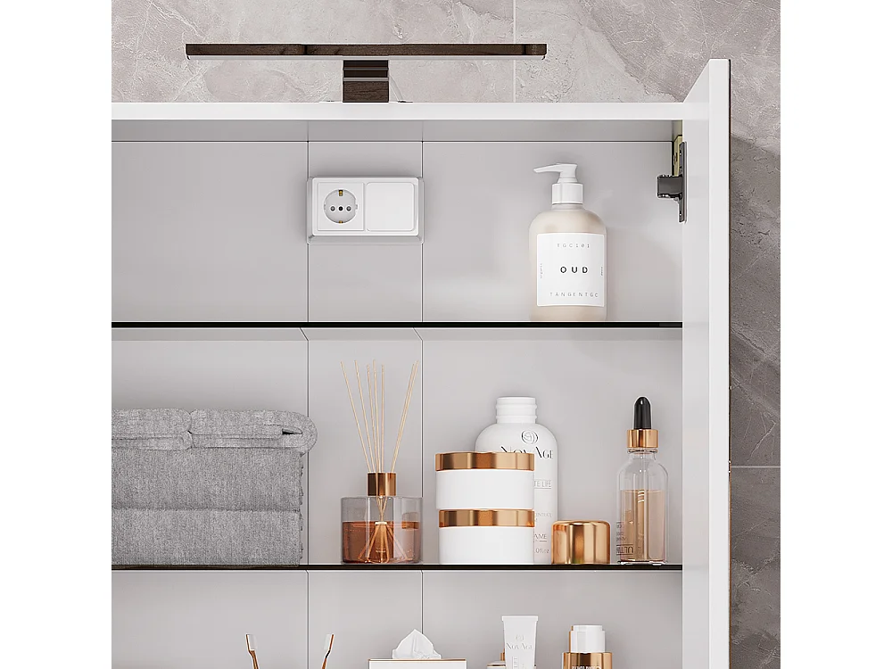 Armoire de toilette blanc 60x20x60 lavio