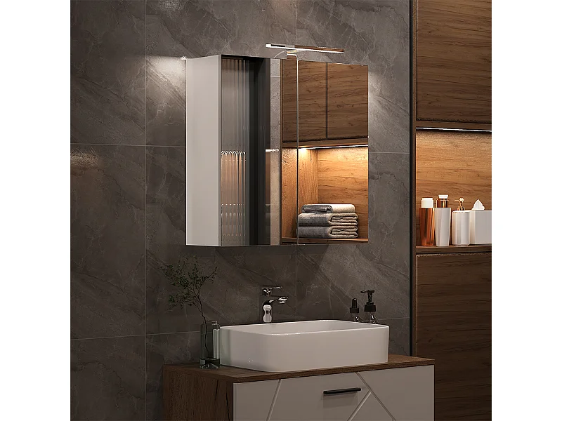 Armoire de toilette blanc 60x20x60 lavio