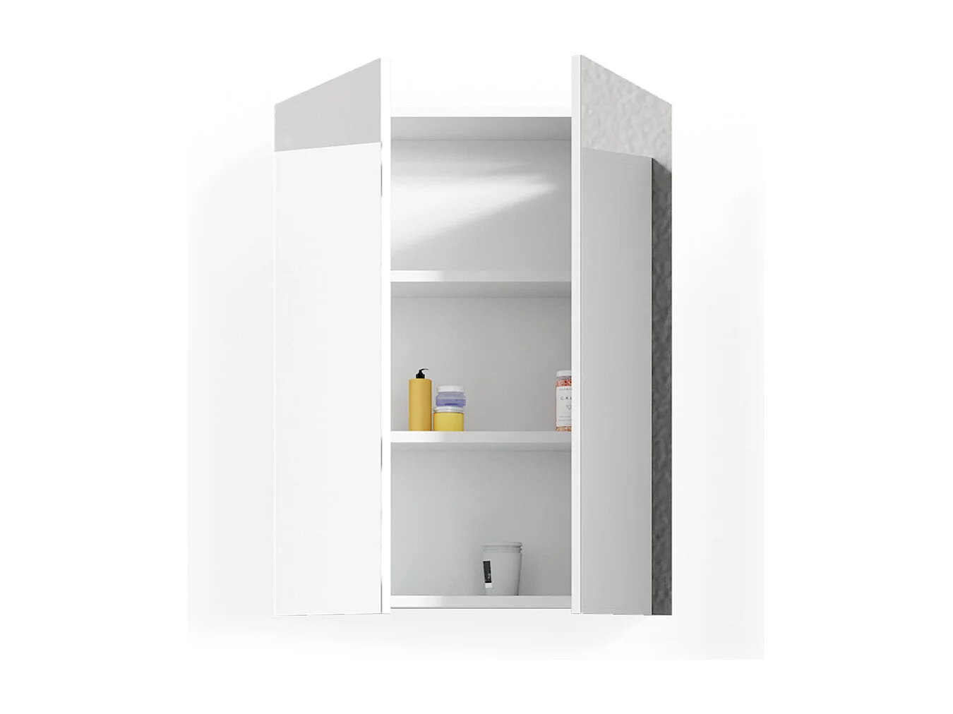 Armoire de toilette blanc haute brillance 60x17.2x77 fredd