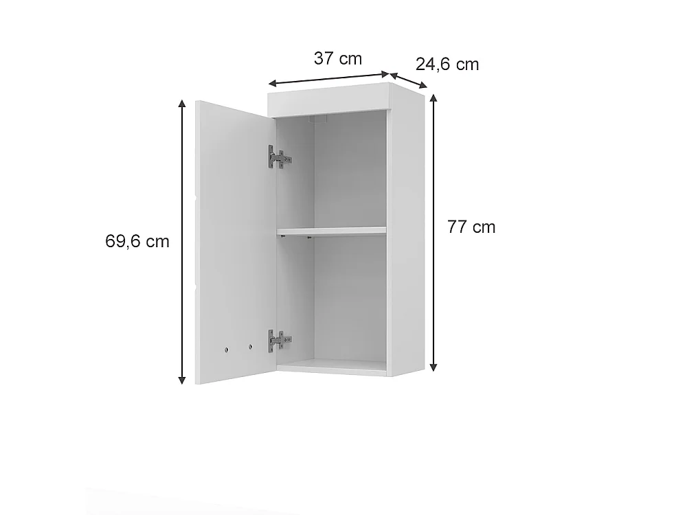 Armoire murale blanc 37x24.6x77 luna