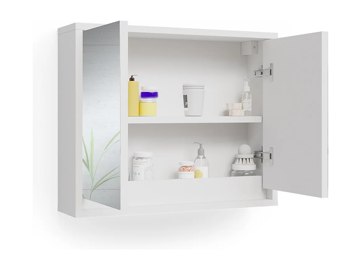 Armoire de toilette blanc 55x14x45 mila