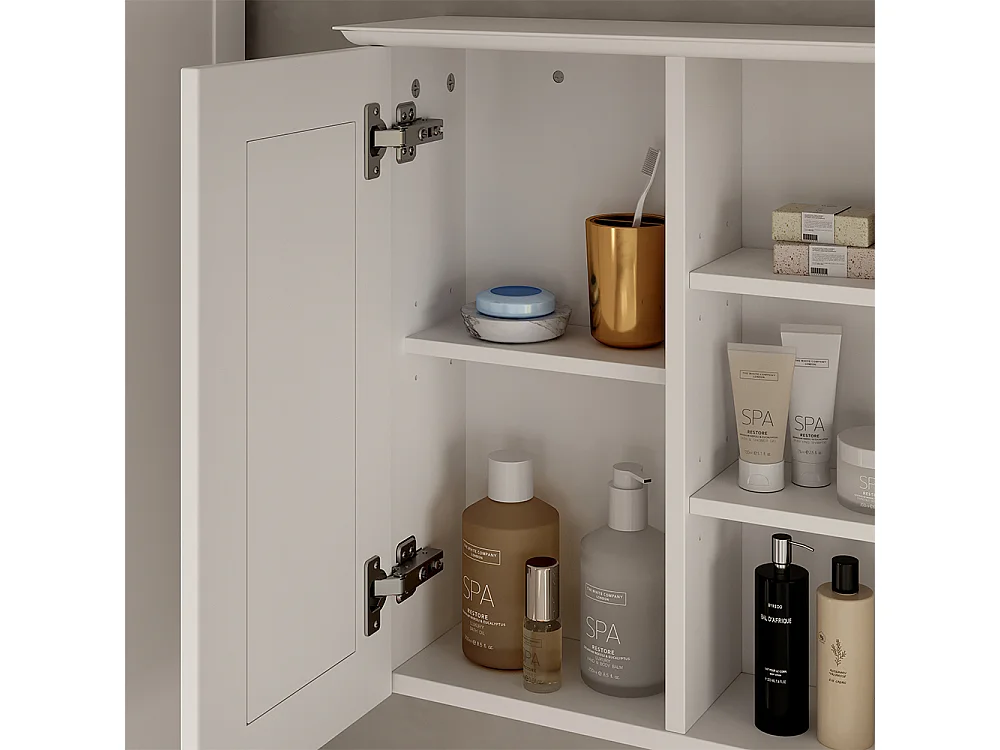 Armario con espejo de baño blanco 68x16.5x51 vanity