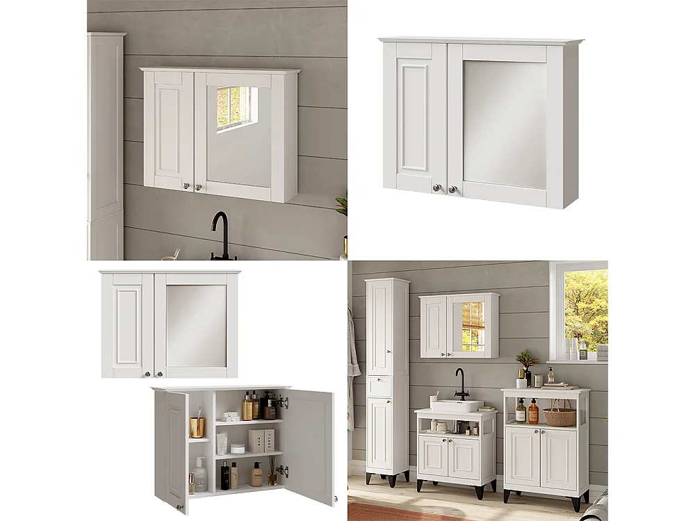 Armoire de toilette blanc 68x16.5x51 vanity