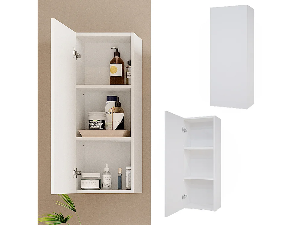 Armario de baño blanco 33x21.6x84 gloria