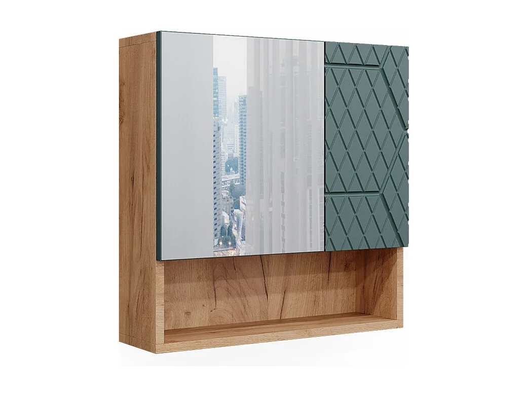 Armoire de toilette vert/force de lor chêne 54x16.9x55 irma