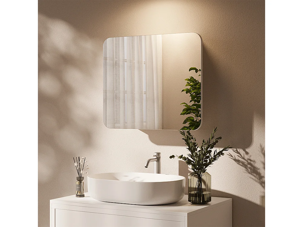 Armario con espejo para baño blanco 60x17.4x50 zino