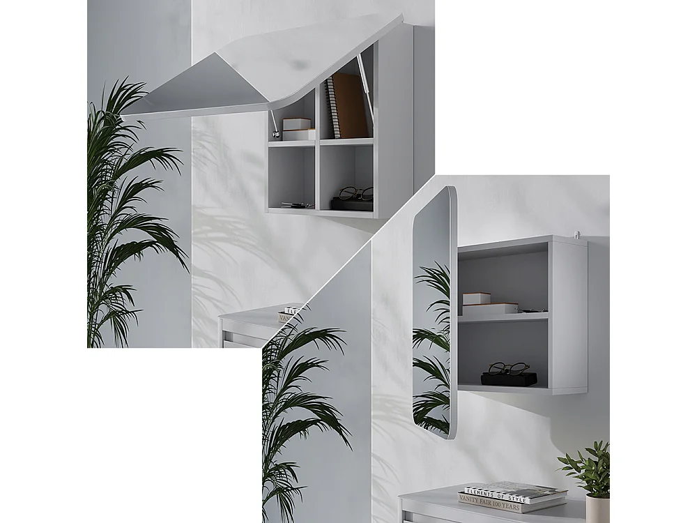 Armoire de toilette blanc 60x17.4x50 zino