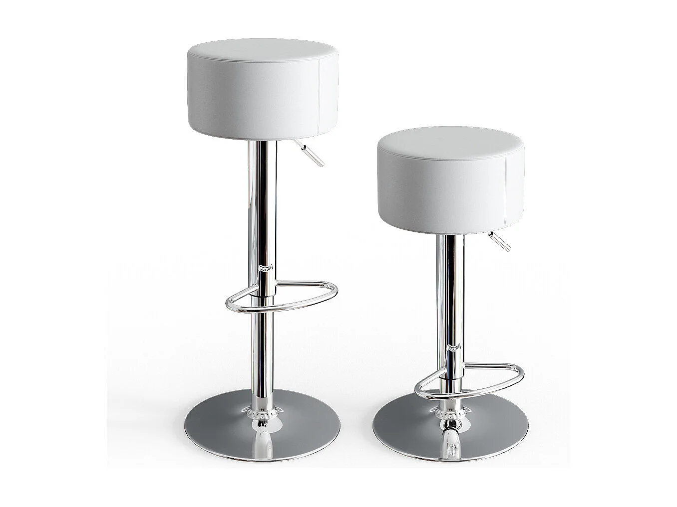 Barhocker 2er Set weiß 33x33x92