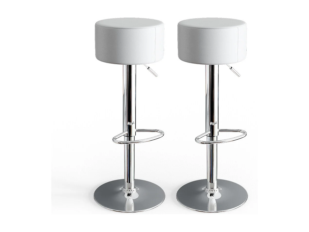 Tabouret de bar blanc 33x33x92