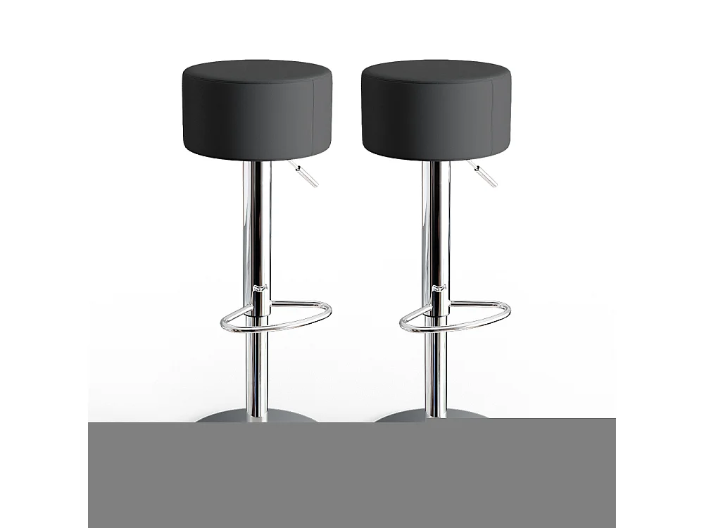 Barhocker 2er Set schwarz 33x33x92