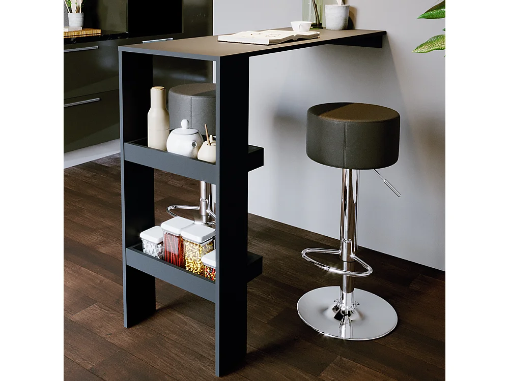 Tabouret de bar noir 33x33x92