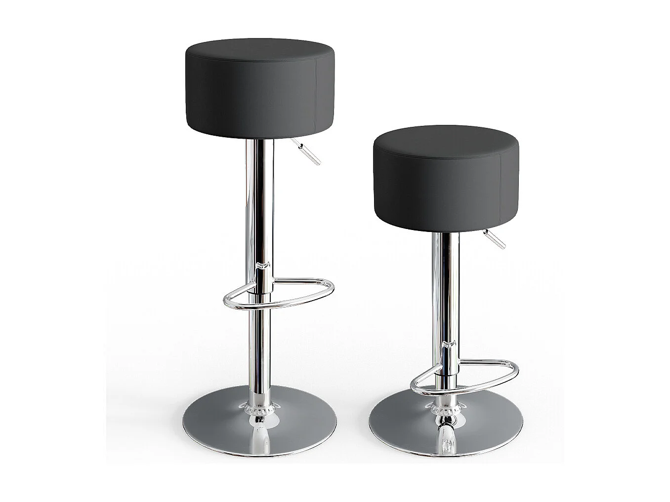 Tabouret de bar noir 33x33x92