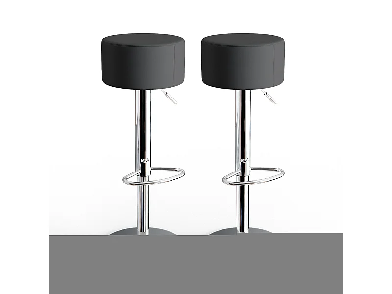 Barhocker 2er Set schwarz 33x33x92