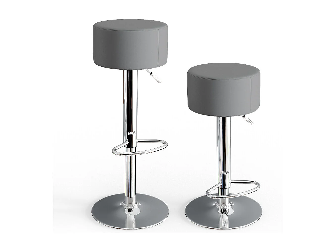 Taburete de bar conjunto de 2 gris 33x33x92