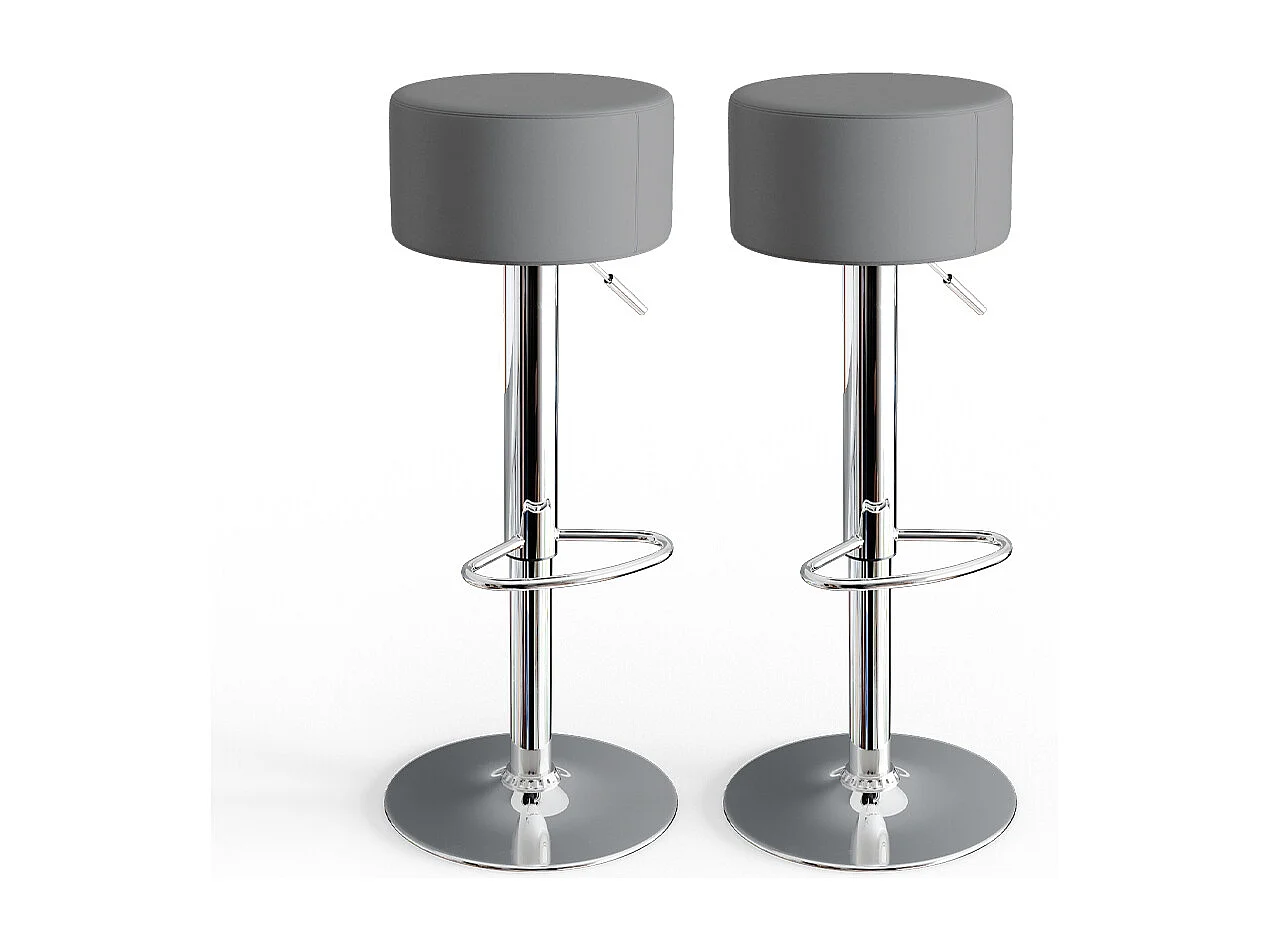 Tabouret de bar gris 33x33x92