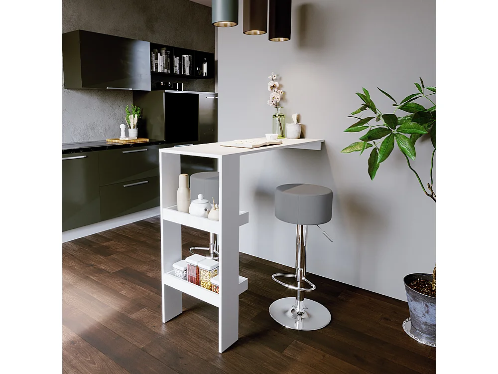 Tabouret de bar gris 33x33x92
