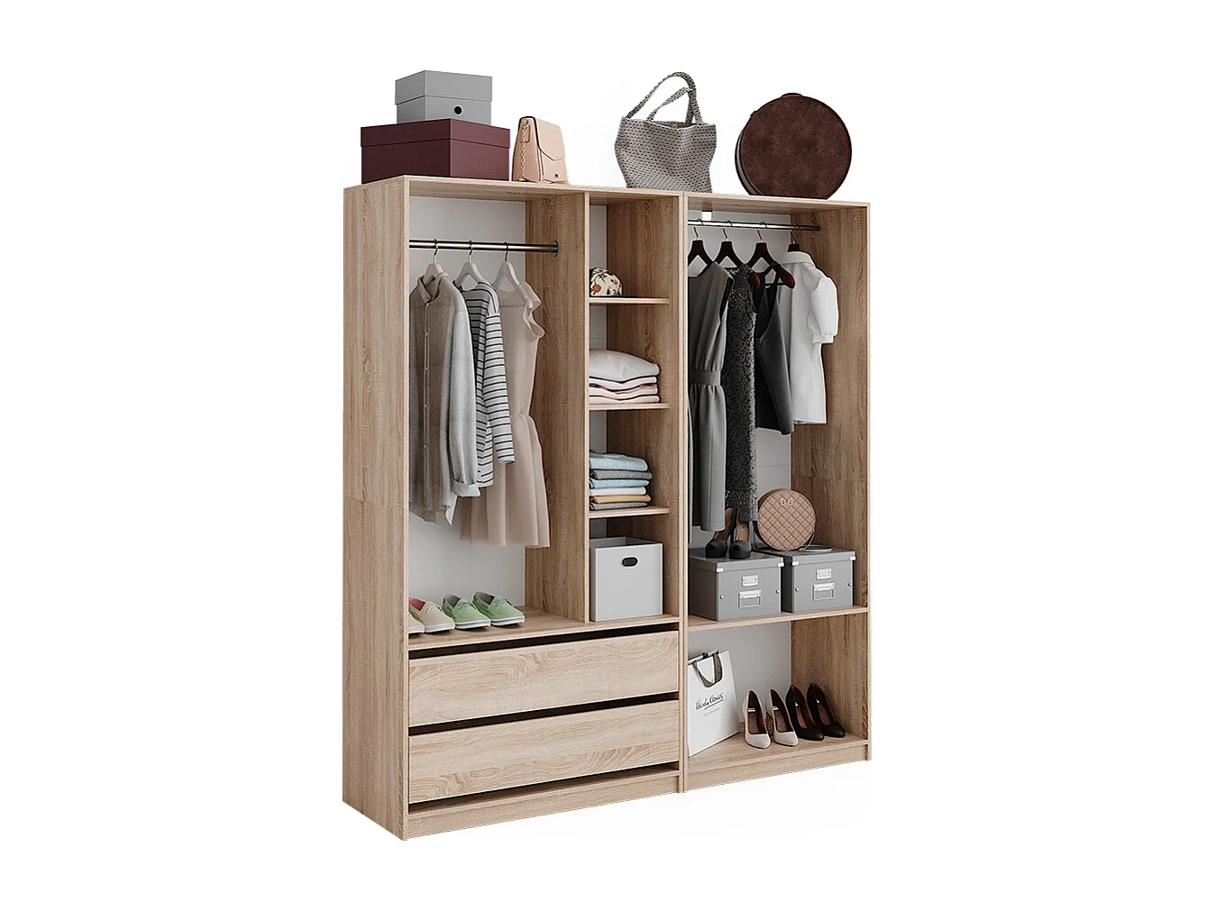 Armoire à vêtements sonoma 100x50x200 elmo