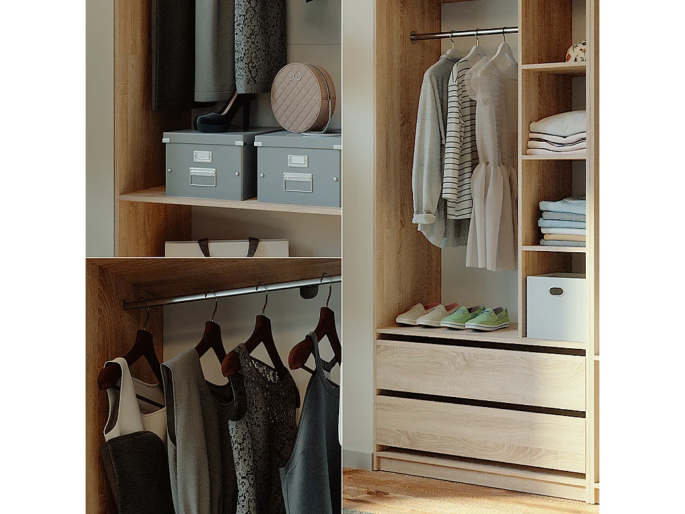 Armoire à vêtements sonoma 180x50x200 elmo