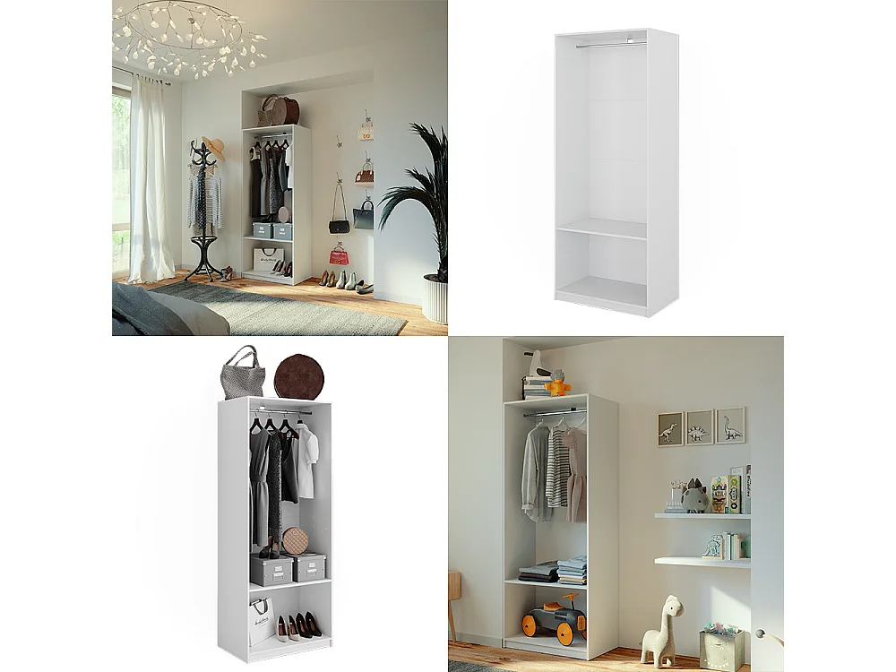 Armario blanco 80x50x200 elmo