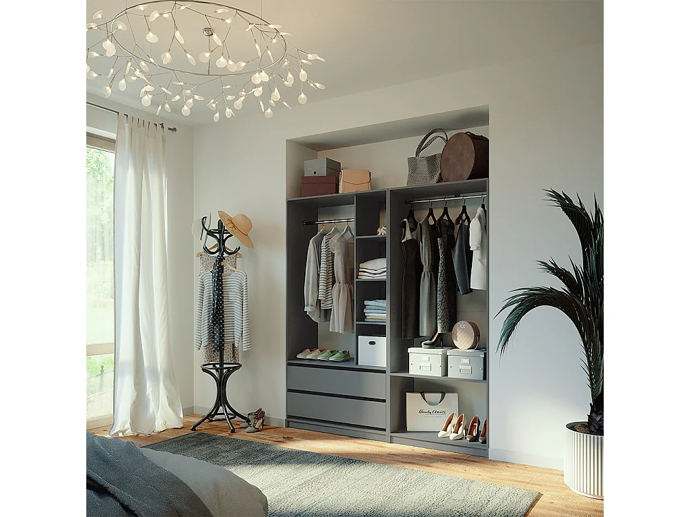 Armario antracita 100x50x200 elmo