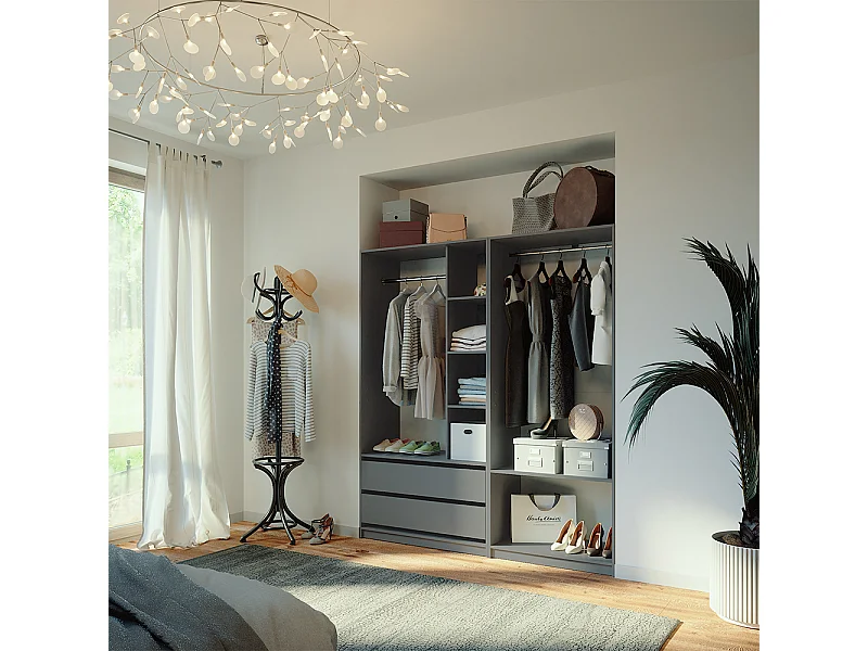 Armadio antracite 100x50x200 elmo