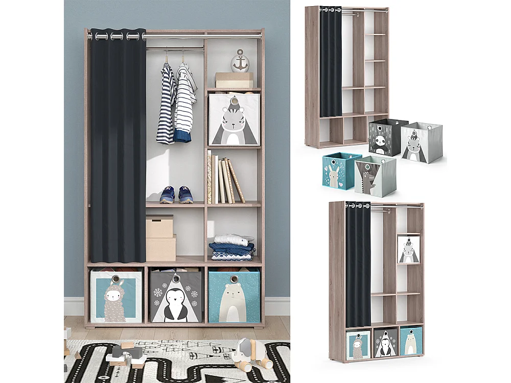 Kinderkleiderschrank sonoma 105.8x38x178.1 luigi