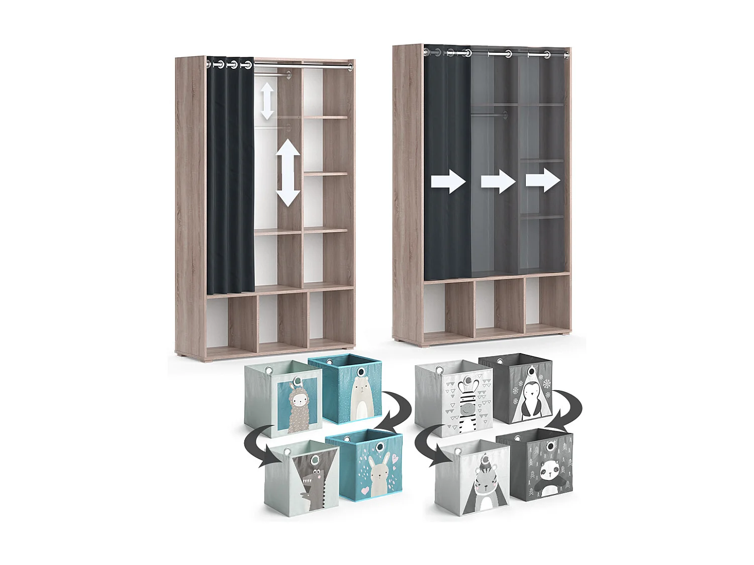 Kinderkleiderschrank sonoma 105.8x38x178.1 luigi