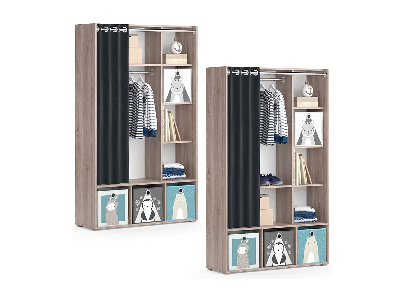 Kinderkleiderschrank sonoma 105.8x38x178.1 luigi