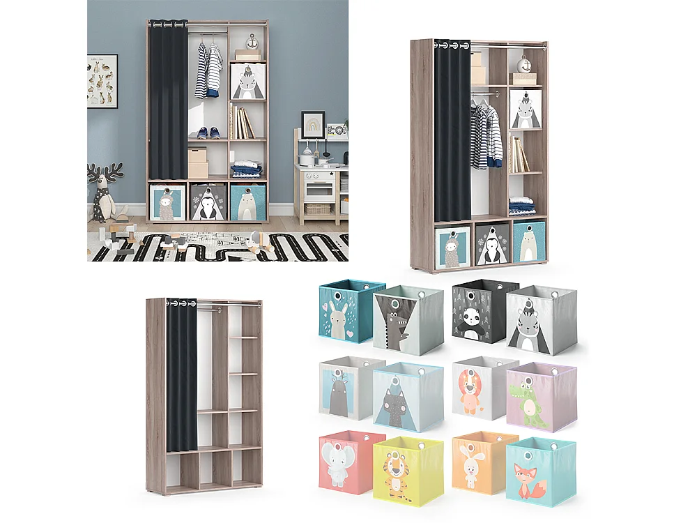 Kinderkleiderschrank sonoma 105.8x38x178.1 luigi