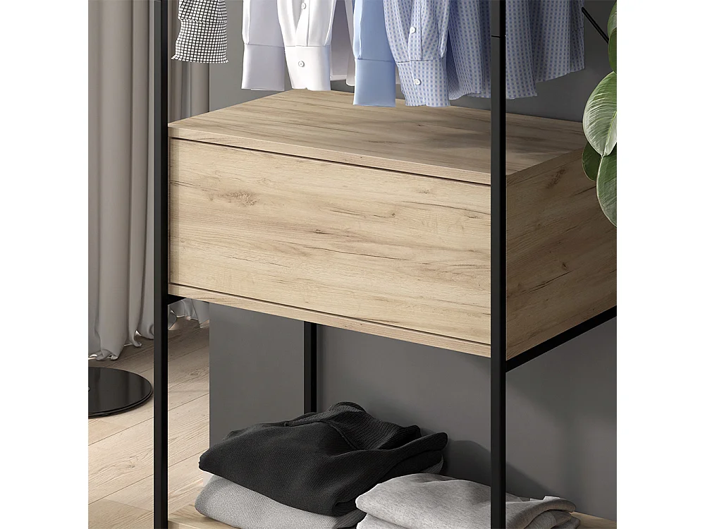 Garderobe hout 60x40x180 enya