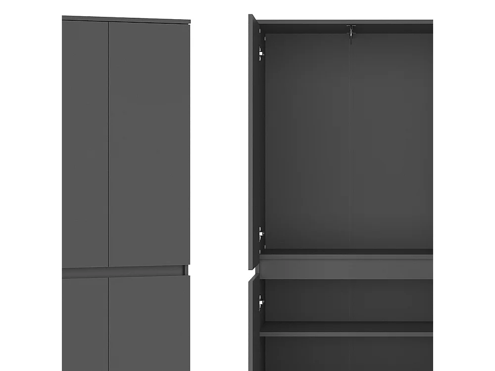 Armoire à vêtements anthracite 74x40x191.5 claus