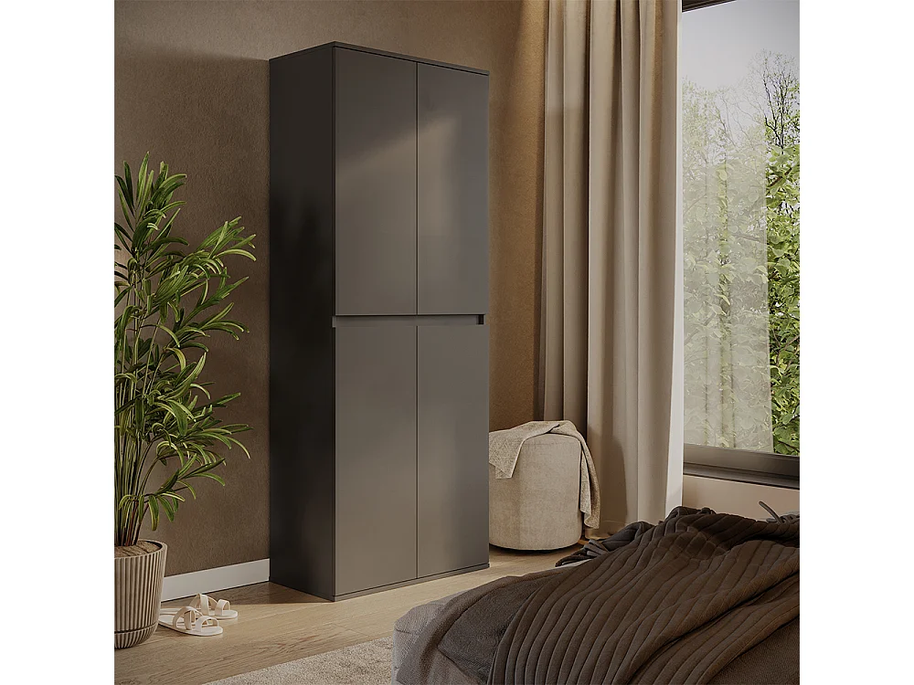 Armoire à vêtements anthracite 74x40x191.5 claus