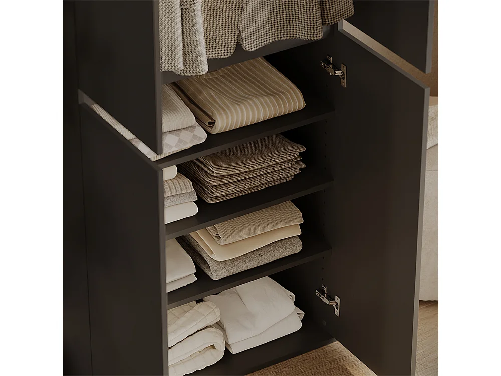 Armoire à vêtements anthracite 74x40x191.5 claus