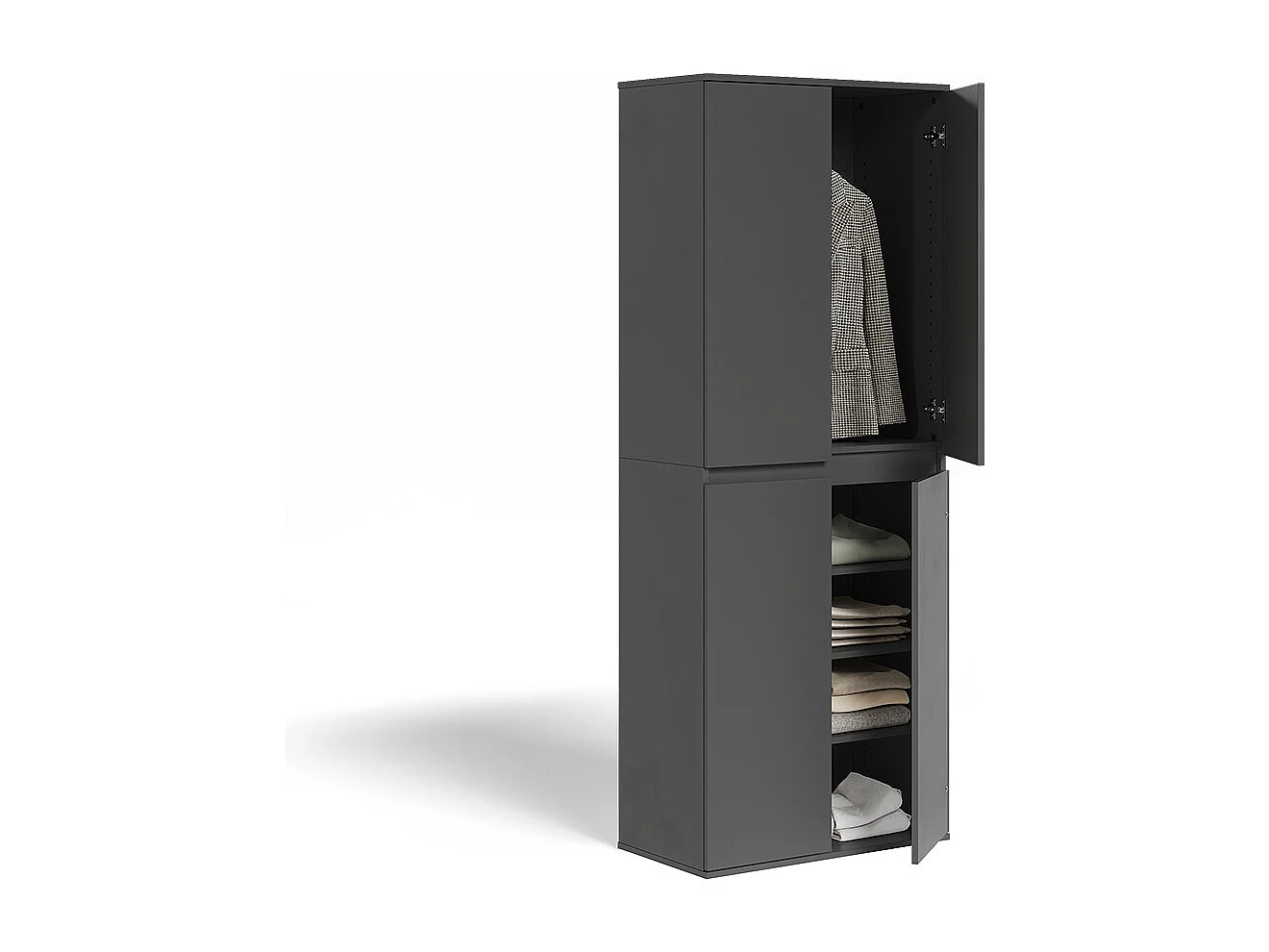 Armoire à vêtements anthracite 74x40x191.5 claus