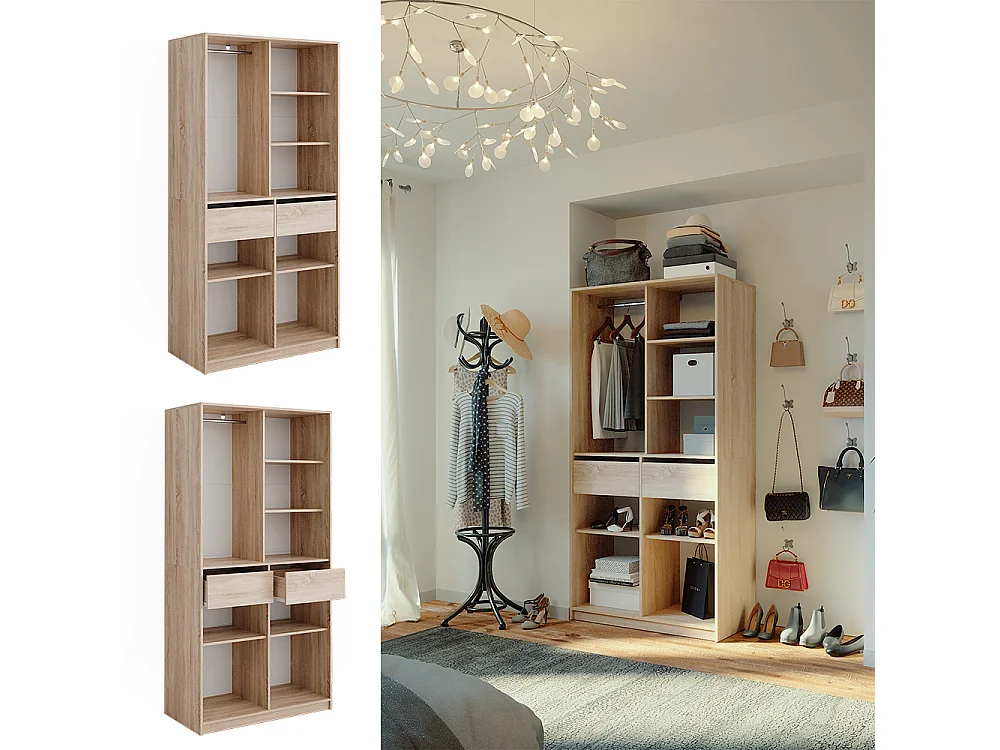 Armoire à vêtements sonoma 100x50x200 elmo