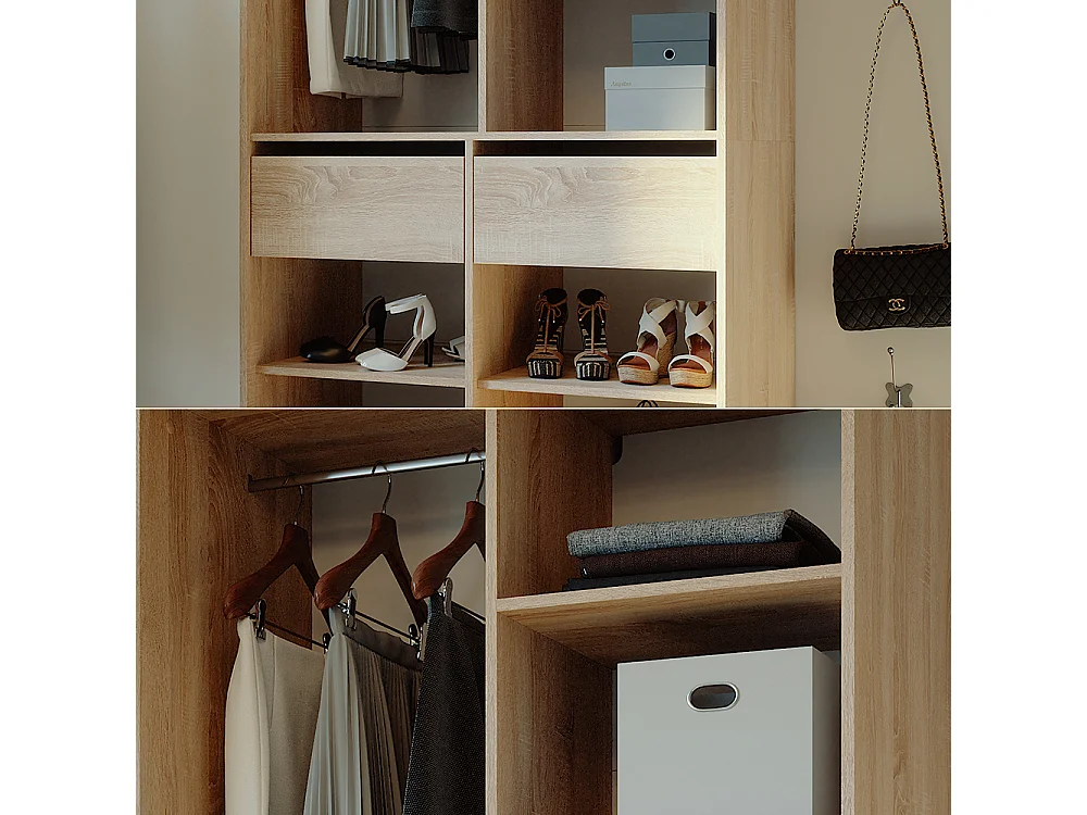 Armoire à vêtements sonoma 100x50x200 elmo