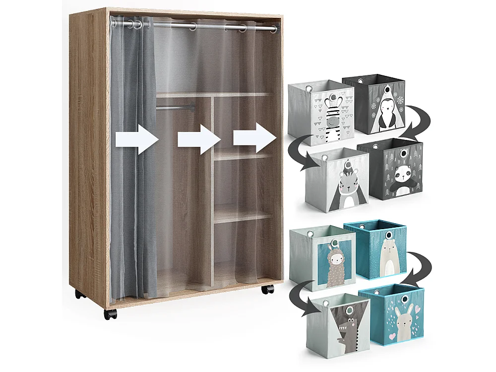 Kleiderschrank sonoma 100x50x146.6 doros