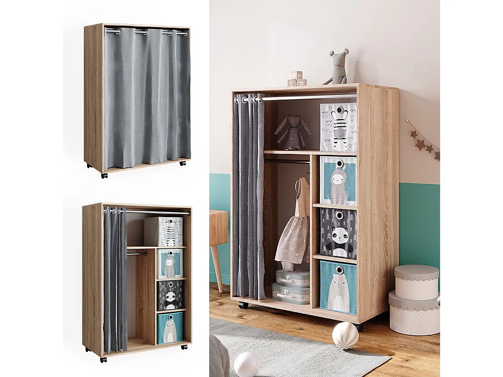 Tøjskab sonoma 100x50x146.6 doros