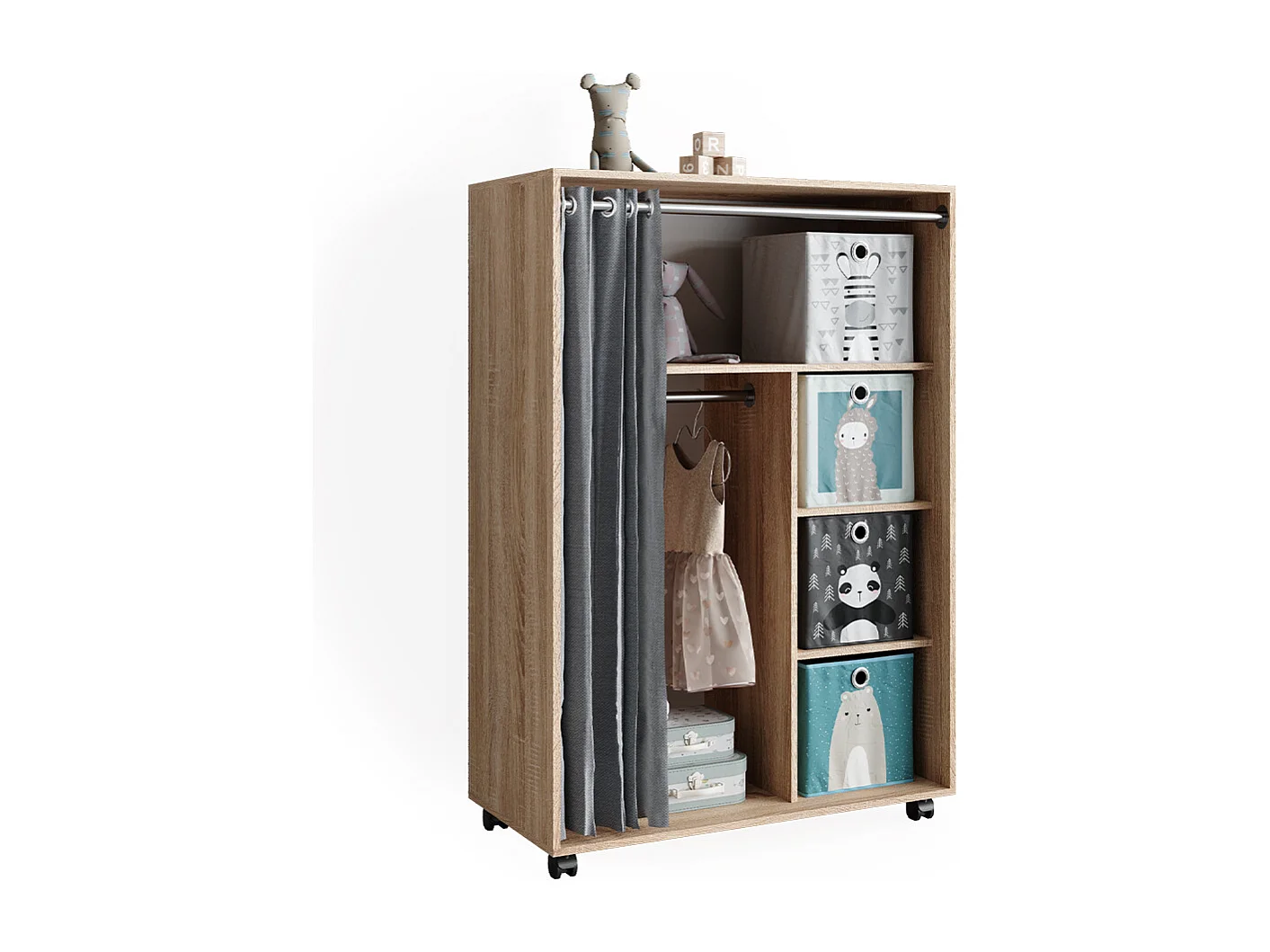 Tøjskab sonoma 100x50x146.6 doros