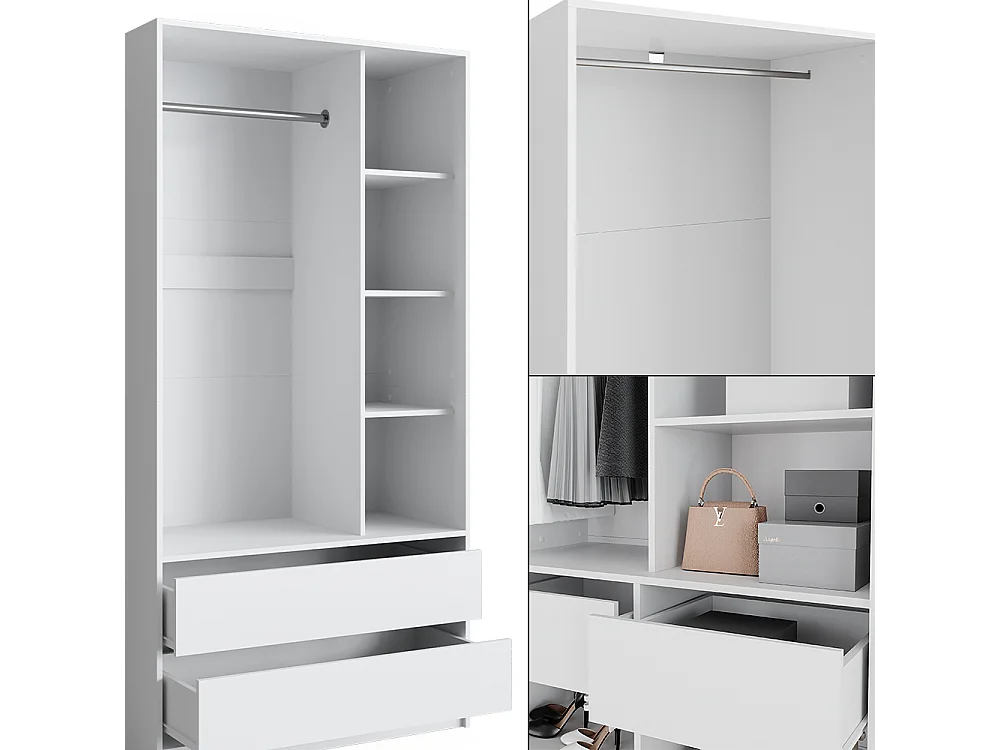 Armario blanco 100x50x200 elmo