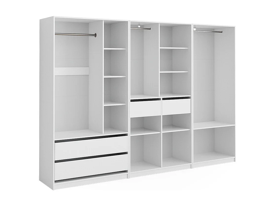 Armoire à vêtements blanc 100x50x200 elmo
