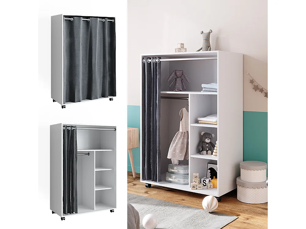 Armoire blanc 100x50x146.6 doros